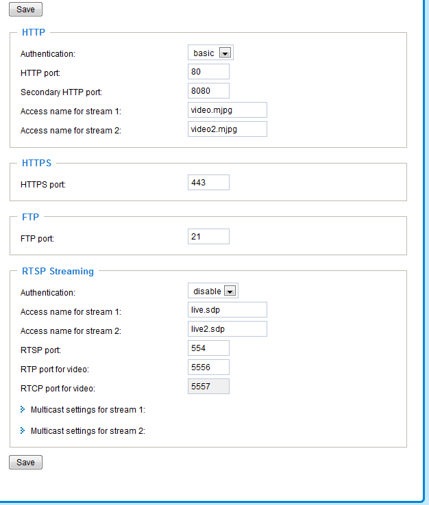 Network setting for camera