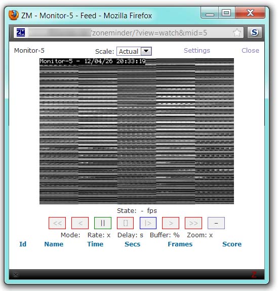 Camera feed GREY