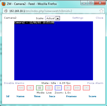 Screen shot channel input 1