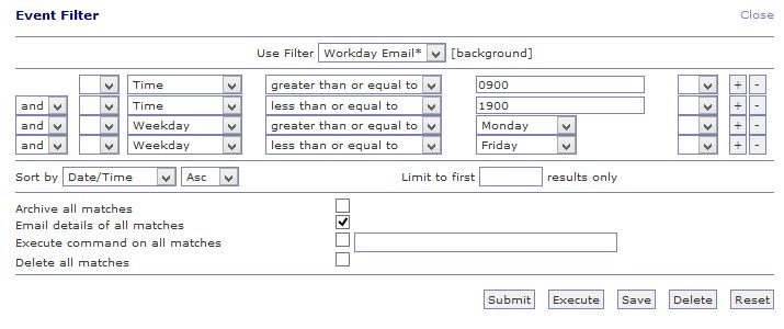 Filter setup